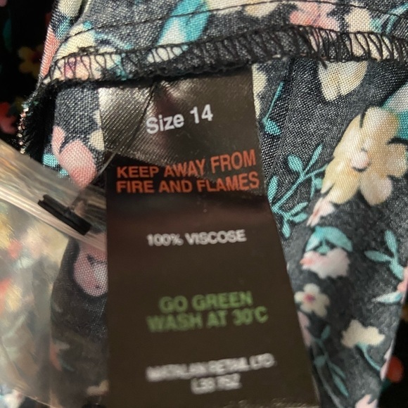 Floral ditsy print dress papaya multicoloured pretty ladies size 14 new pattern - Picture 5 of 8